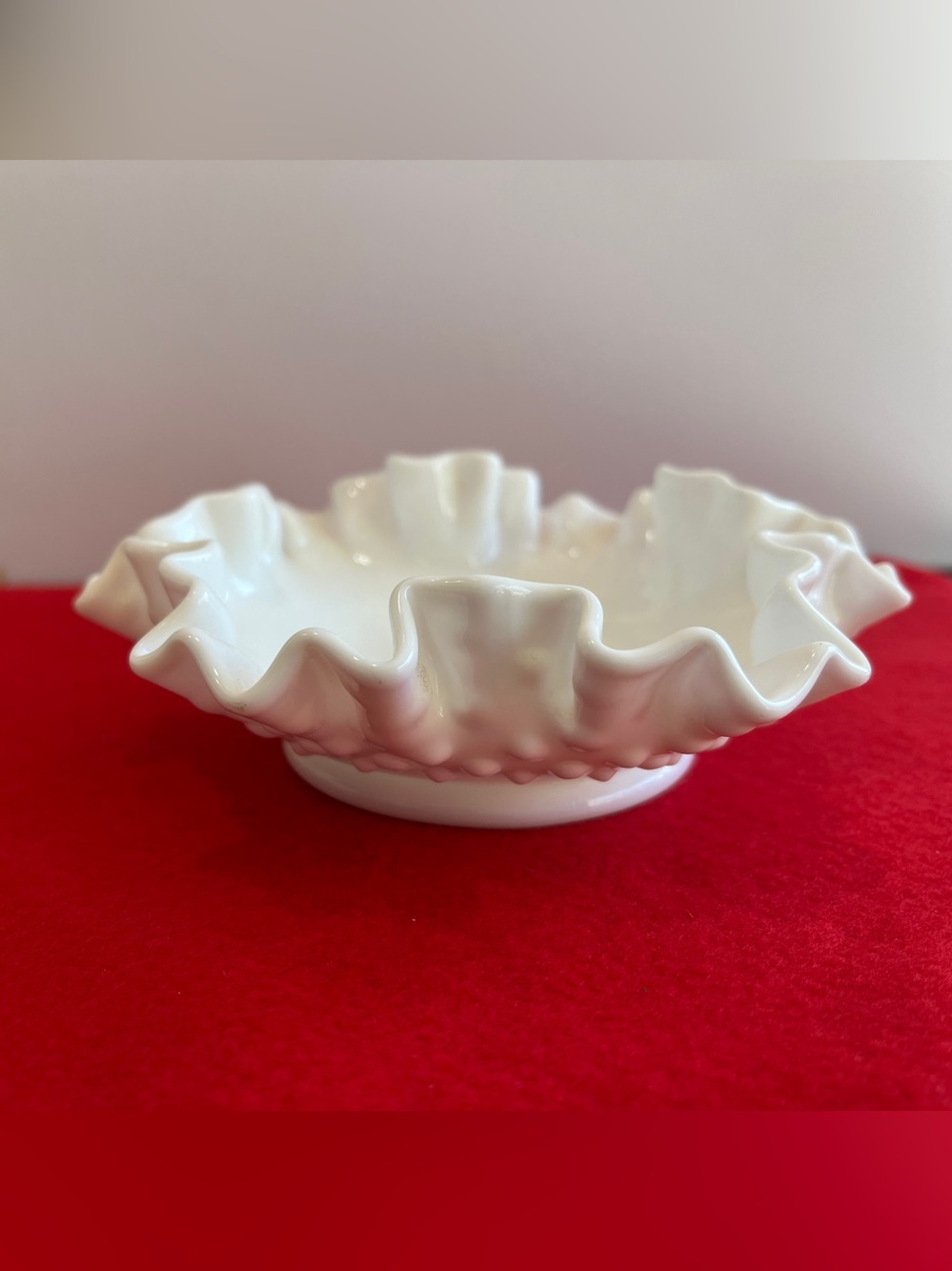 White Ruffled Ceramic Decorative Bowl - Home Art